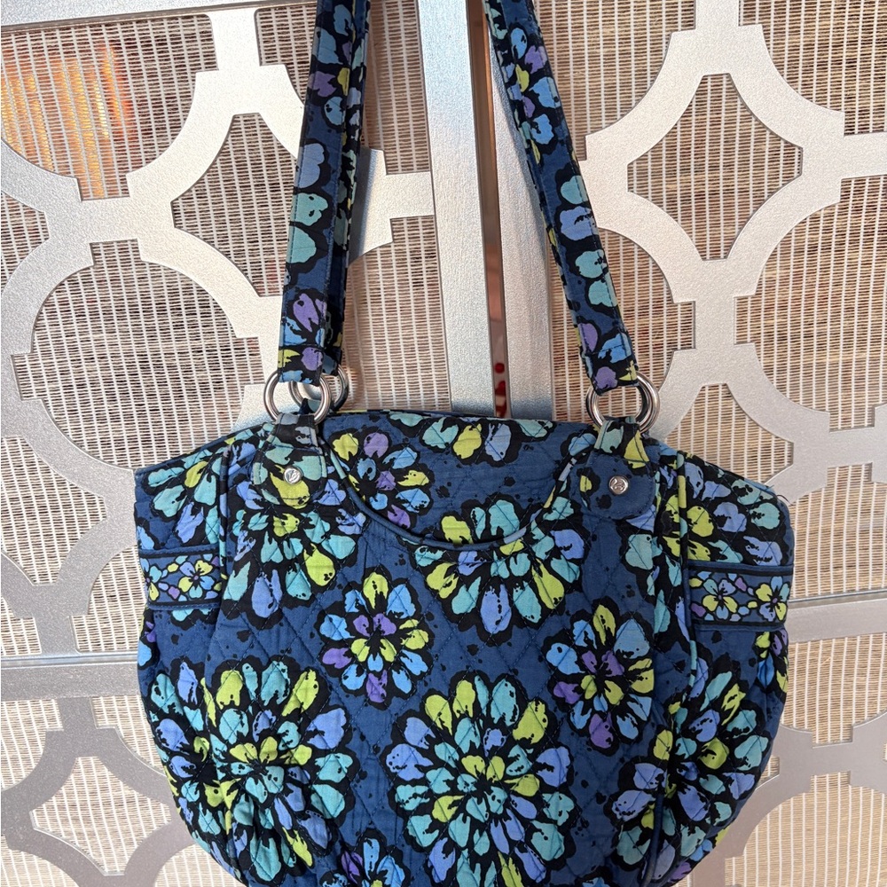 Vera Bradley Blue Floral Shoulder Bag - Picture 8 of 8